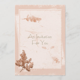 Invitation Sembler pressé naturel de fleur personnalisé