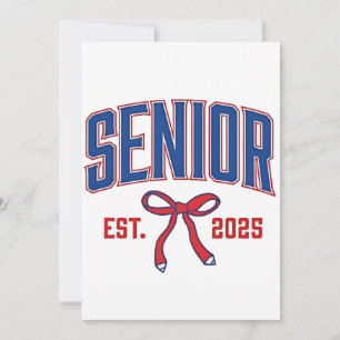 Invitation Senior 2025 Coquette Promotion 2025 Rubans Roses