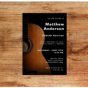 Invitation Senior Considérant Guitare Music Concert Moderne