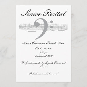 Invitation Senior Music Considérant - Bass Clef