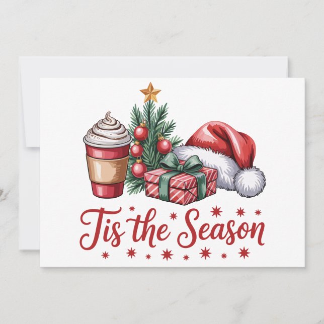 Invitation Sentez Jolly Christmas Tree Hot Cocoa Holiday (Devant)