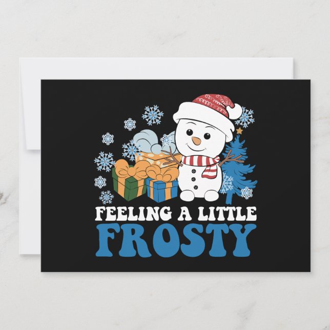 Invitation Sentez-vous un petit Noël de neige gelé (Devant)