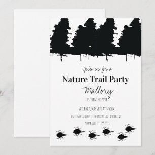 Invitation Sentier de la nature Bois Aventure Fête d'annivers