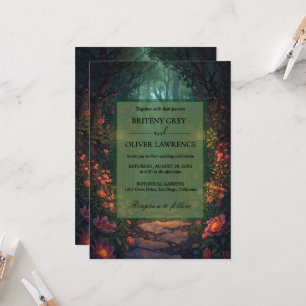 Invitation Sentier enchanté de la forêt des fleurs magiques d