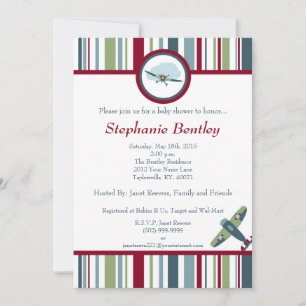 Invitation S'envole l'invitation de l'avion 5x7