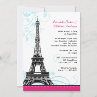 Invitation S'épanouir Tour Eiffel Réception Parisienne UNIQUE