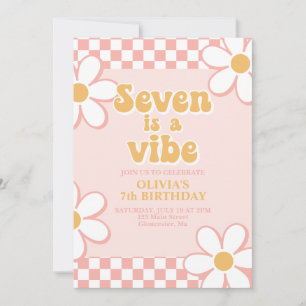 Invitation Sept est une ambiance Rétro Check Rose Daisy