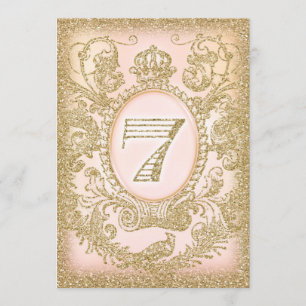 Invitation Septième anniversaire une fois à une fois Princess