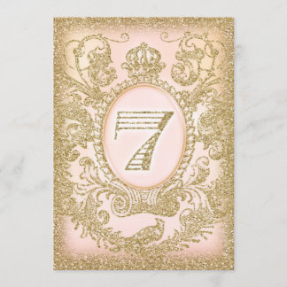 Invitation Septième anniversaire une fois à une fois Princess