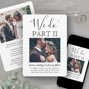 Invitation Sequel Mariage 2 Photo Simple Script We Do Part II