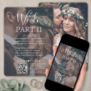 Invitation Sequel Mariage QR Code RSVP 2 Photo We Do Part II