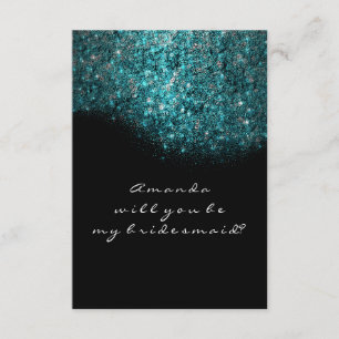 Invitation Séquence turquoise de Confetti Bleu Noir Blanc