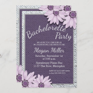 Invitation Séquins et marguerites Bachelorette Party