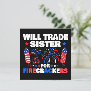 Invitation Sera La Soeur Pour Les Pétards 4 juillet