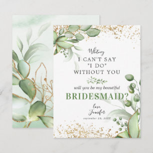Invitation Seras-tu ma demoiselle d'honneur   Eucalyptus