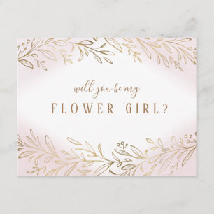 Invitation Seras-tu ma demoiselle d'honneur Fleur botanique o