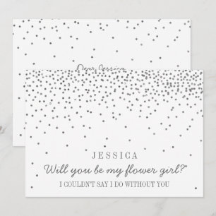 Invitation Seras-Tu Ma Demoiselle D'Honneur Fleurs Vintage Ar