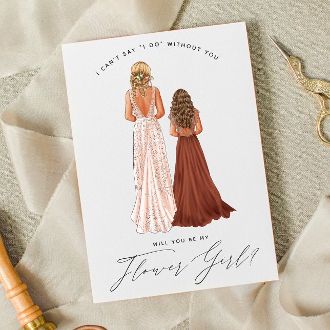 Invitation Seras-tu ma demoiselle d'honneur ? Les filles en r (Créateur téléchargé)