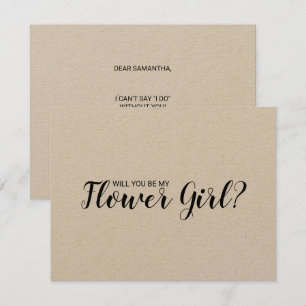 Invitation Seras-tu ma demoiselle d'honneur ? Papier kraft ru