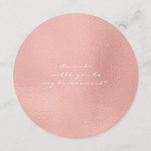 Invitation Seras-Tu Ma Femme D'Accueil Whiye Rose Rose Gold