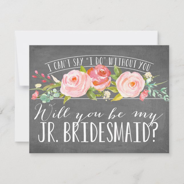 Invitation Seras-Tu Ma Jeune Femme D'Accueil | Bridesmaid (Devant)