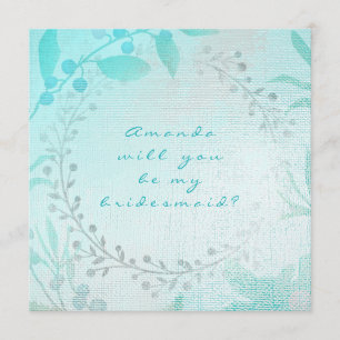 Invitation Seras-Tu Ma Servante D'Epouse Tiffany Aqua Blue Wr