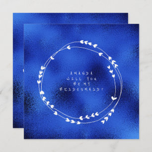 Invitation Seras-Tu Mon Femme D'Accueil Verre Sapphire Blanc