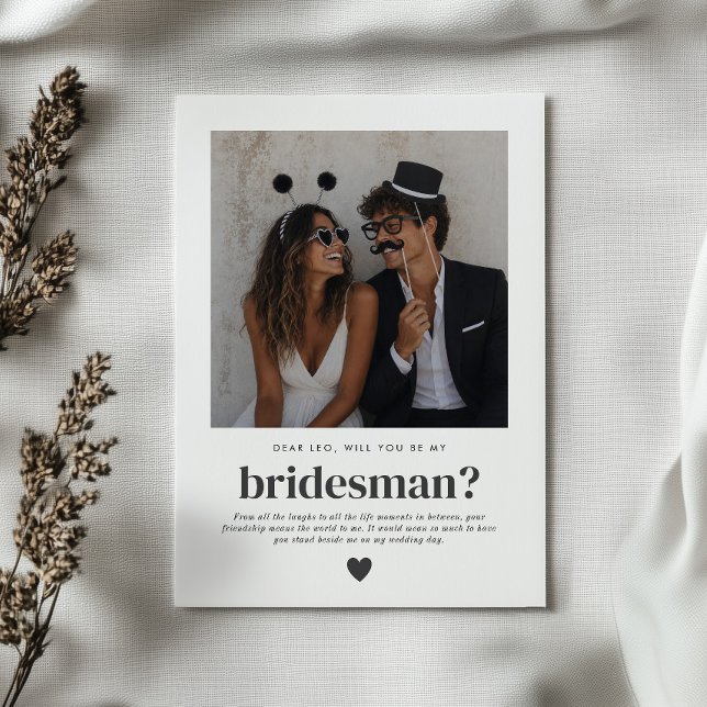 Invitation Seras-Tu Mon Garçon D'Honneur Photo Proposition (Zazzle Will You Be My Bridesman Photo Proposal Invitation)