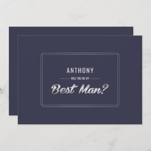 Invitation Seras-tu mon Meilleur Homme ? Mariage en argent bl