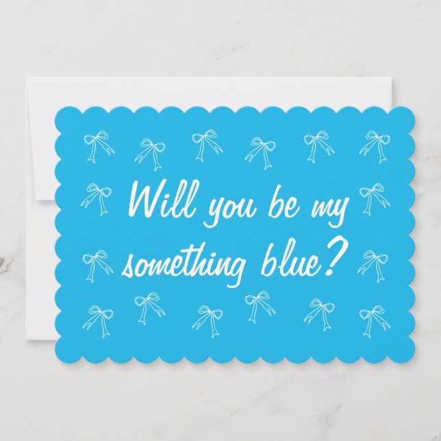 Invitation Seras-tu mon quelque chose de bleu Bridesmaid Prop (Devant)