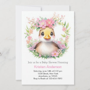 Invitation Serenade de canards : Un Baby shower pour les fill