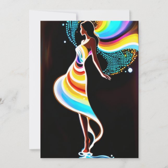 Invitation Sérénité arc-en-ciel (Devant)