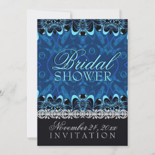 Invitation Sérénité Bleue Fête de Mariage Tribale Orientale B