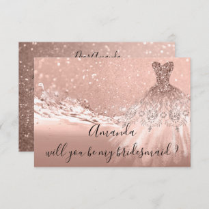 Invitation Serez-vous Bridesmaid Parties scintillant Ocean Ro