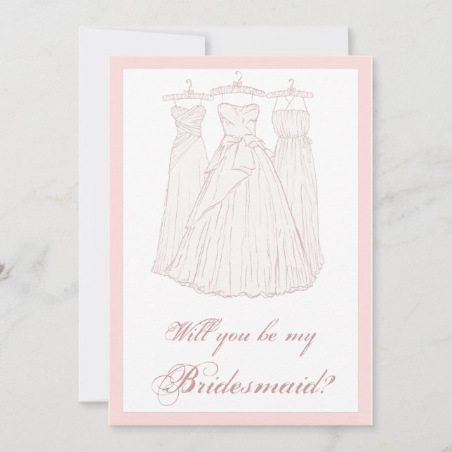 Invitation Serez-vous ma demoiselle d'honneur ? (Devant)