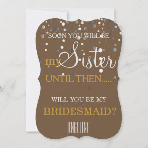Invitation Serez-vous ma demoiselle d'honneur ?