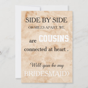 Invitation Serez-vous ma demoiselle d'honneur ?