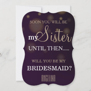 Invitation Serez-vous ma demoiselle d'honneur ?