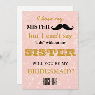 Invitation Serez-vous ma demoiselle d'honneur ?