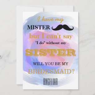 Invitation Serez-vous ma demoiselle d'honneur ?