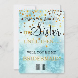 Invitation Serez-vous ma demoiselle d'honneur ?