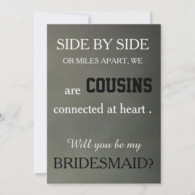 Invitation Serez-vous ma demoiselle d'honneur ? (Devant)