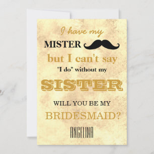 Invitation Serez-vous ma demoiselle d'honneur ?