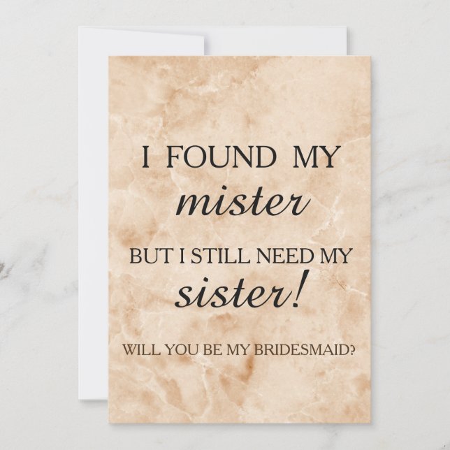 Invitation Serez-vous ma demoiselle d'honneur ? (Devant)