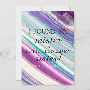 Invitation Serez-vous ma demoiselle d'honneur ?