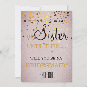 Invitation Serez-vous ma demoiselle d'honneur ?
