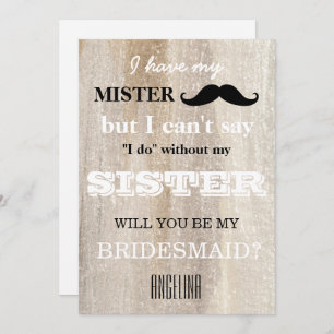 Invitation Serez-vous ma demoiselle d'honneur ?