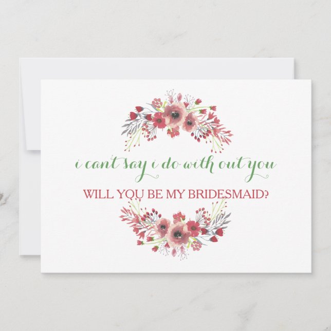 Invitation Serez-vous ma demoiselle d'honneur ? (Devant)