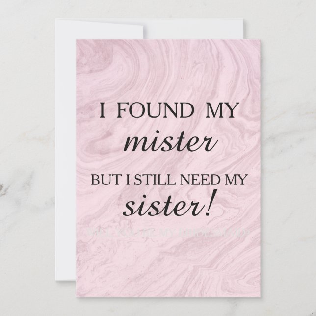 Invitation Serez-vous ma demoiselle d'honneur ? (Devant)