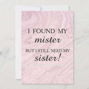 Invitation Serez-vous ma demoiselle d'honneur ?